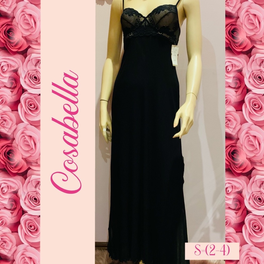 NEW! Sm - Sasha Long Ital Nightgown in Sheer Tulle